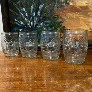 🍹🗿 Vintage-Style Tiki Rocks Captain Morgan Drinking Barware Glasses (Set of 4)